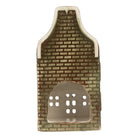 Tea light holder House 7x7x14 cm Green Ceramic by Clayre & Eef.