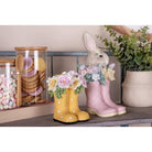 Decoration image rabbit 13x13x23 cm beige pink plastic by Clayre & Eef.