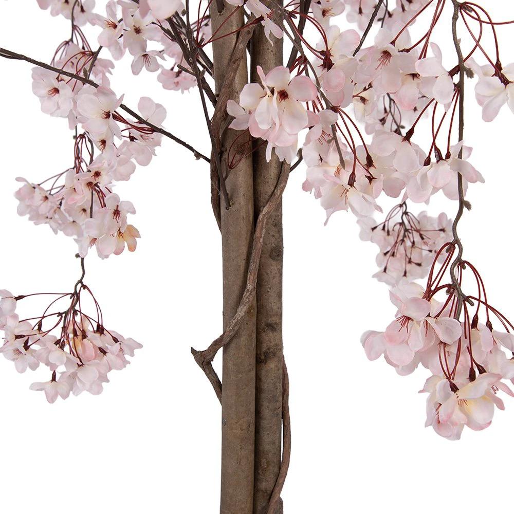 Künstlicher Baum Pfirsichblüte 30x30x120 cm Rosa Kunststoff von Clayre & Eef.