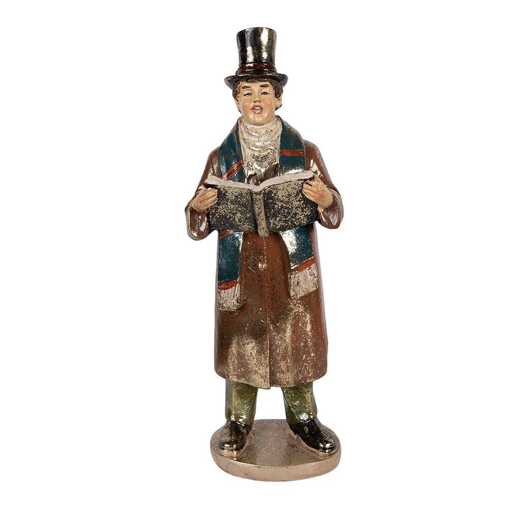 Christmas Decoration Statue Christmas Group 34/31/21/20 cm Red Plastic by Clayre & Eef.