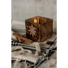 Tea light holder 7x7x9 cm by Clayre & Eef.
