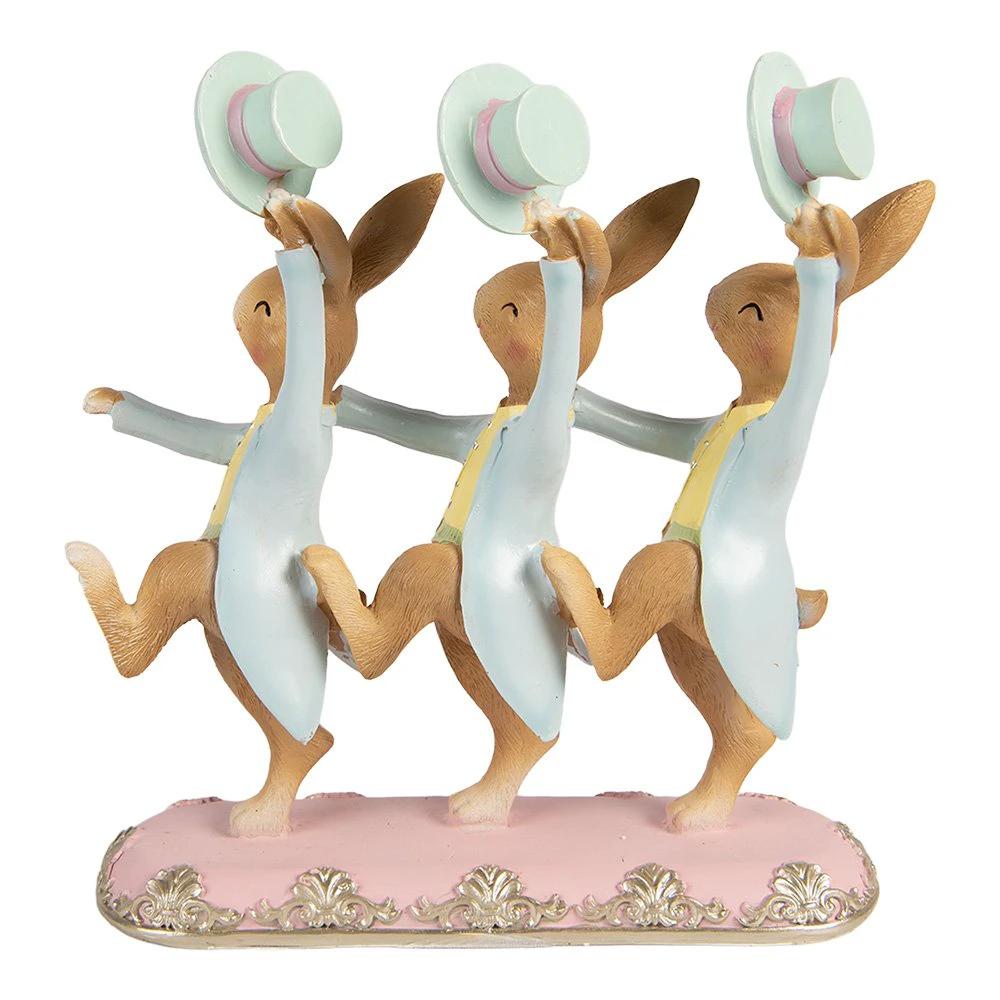 Decoration Statue Rabbit 23x8x25 cm Brown Plastic by Clayre & Eef.