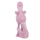 Decoration image dog Poodle 13x17x33 cm pink plastic by Clayre & Eef.