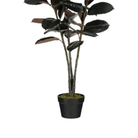 Artificial plant Rubber plant Red by Mica Decorations