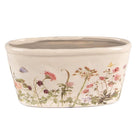 Blumentopf 27x13x14 cm Rosa-Beige Keramik Blumen Blumentopf für Innenräume von Clayre & Eef.