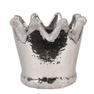 Flowerpot Crown Ø 15x14 cm Silver-colored Terracotta by Clayre & Eef.