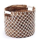Storage Basket PURA | Plant Basket | Laundry Basket (white) made from Banana Fibre (3 sizes) by Soeji