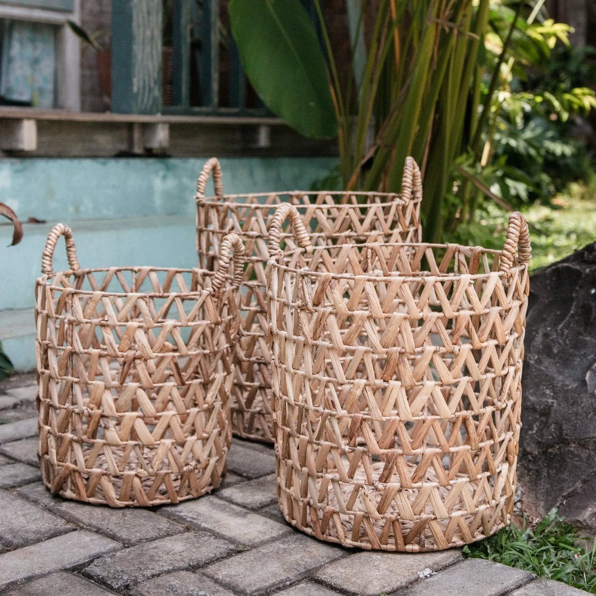 Laundry Basket | Plant Basket | Storage Basket NAILAKA made from Water Hyacinth (3 sizes) by Soeji