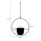 Flowerpot hanging inside Dexter Black by Mica Decorations