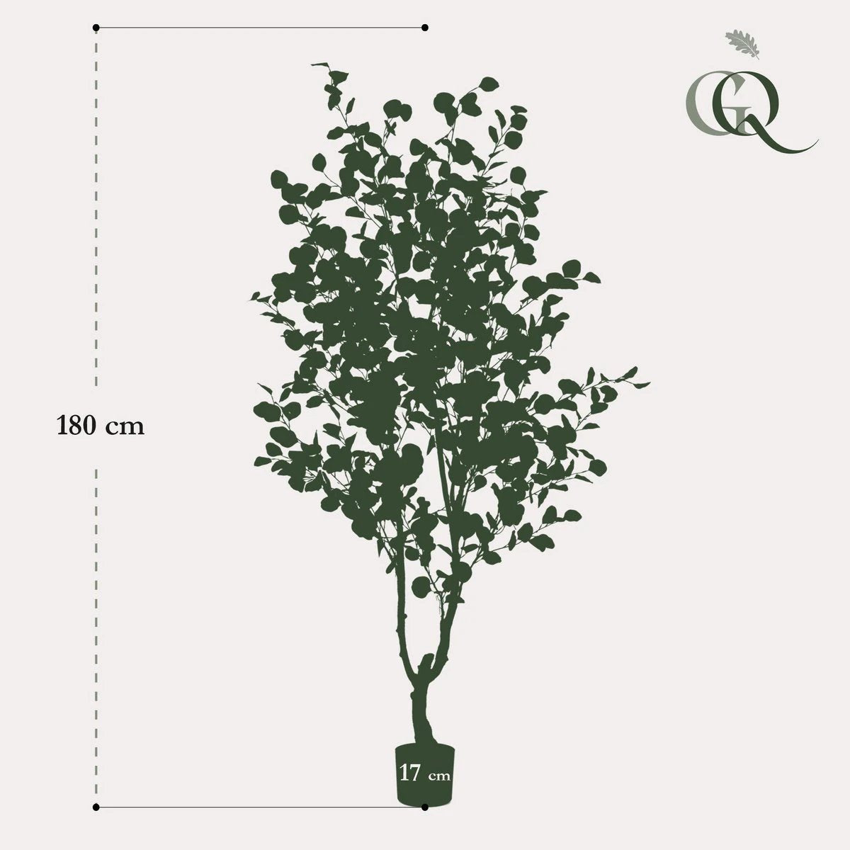 Artificial plant - Eucalyptus - Blue Gum Tree - 180 cm by Green boutiQ
