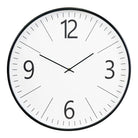 Biel Wall Clock - Black/White, Glass/Plastic, Ø51 cm by EMIRELLE