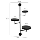 Wall rack Perry Black by Mica Decorations