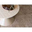 Annecy Coffee table, ceramic table top/steel, travertine/sand, ø70x41 cm by EMIRELLE