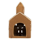 Tea light holder House 10x10x16 cm Brown Ceramic by Clayre & Eef.
