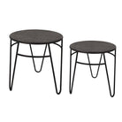 Side table (set of 2) Ø 51x51 / Ø 41x42 cm by Clayre & Eef.