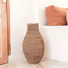 Woven Boho Vase SAKRA made from Banana Fibre and Raffia by Soeji