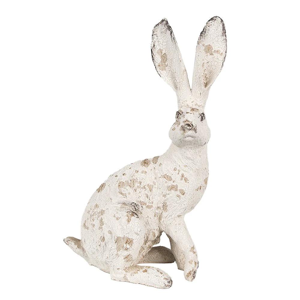 Hasenfigur 26 cm Beige Polyresin-Osterdekoration von Clayre & Eef.