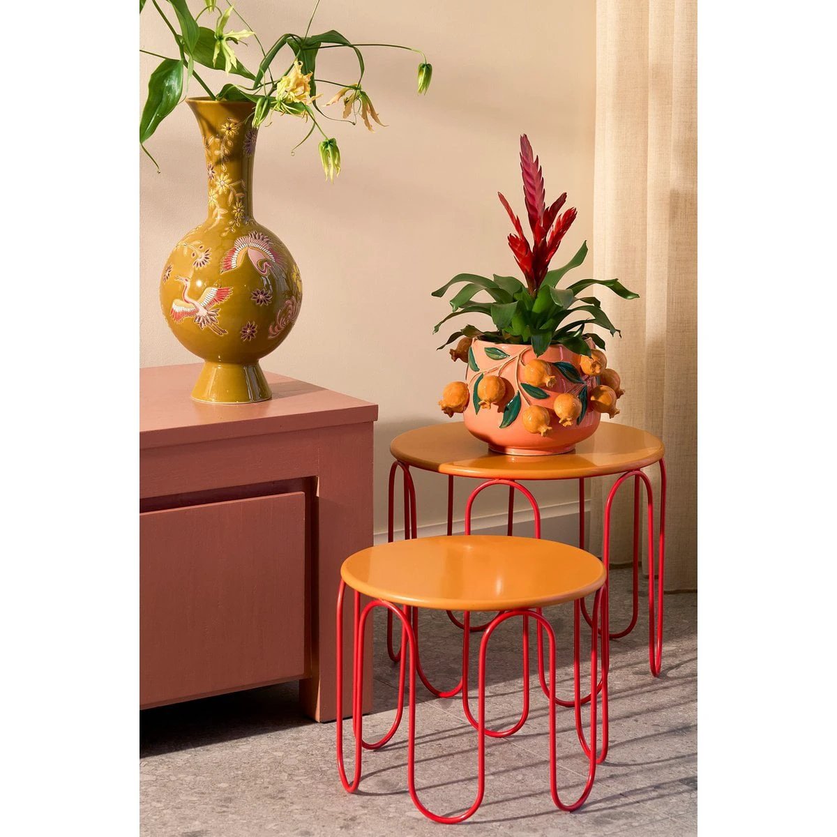 Side table set Dione Orange by Mica Decorations