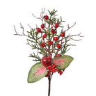 Decoration Branch 37 cm Red Green Plastic Christmas Decoration by Clayre & Eef.