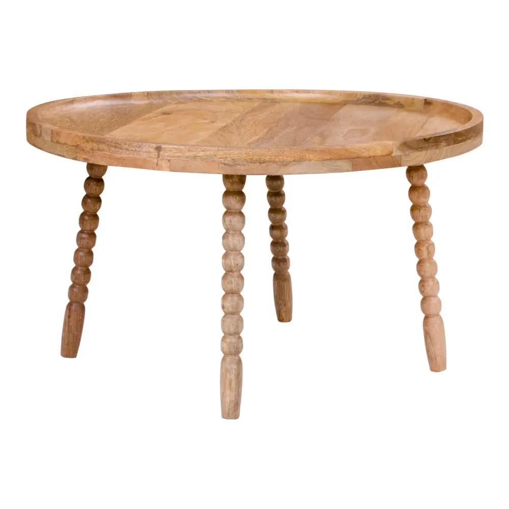 Jammu Coffee Table - Mangowood, Natural - Ø60x35 cm by EMIRELLE