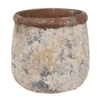 Flowerpot Ø 18x17 cm Beige Terracotta by Clayre & Eef.