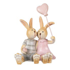 Decoration Statue Rabbit 8x6x10 cm Brown Plastic by Clayre & Eef.