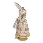 Decoration Statue Rabbit 20x15x36 cm White Plastic by Clayre & Eef.