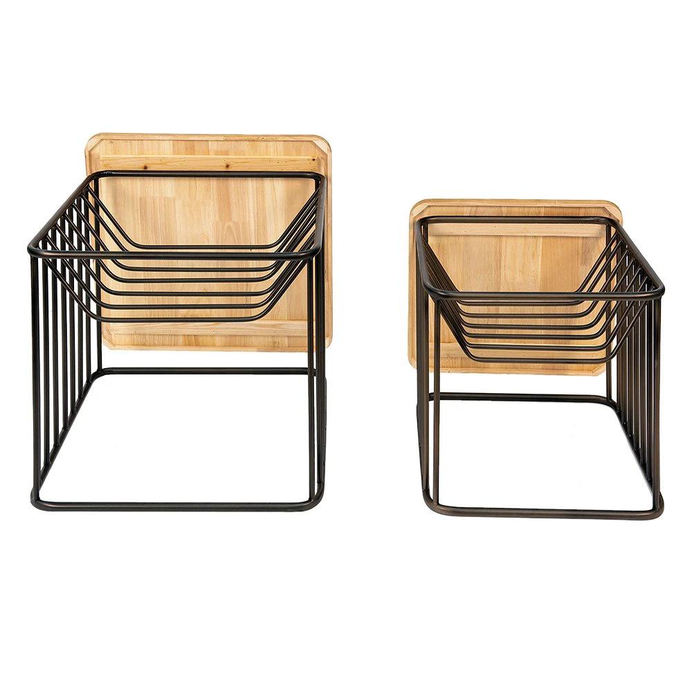 Beistelltisch (Set aus 2) 53x53x44 / 42x42x38 cm von Clayre & Eef.