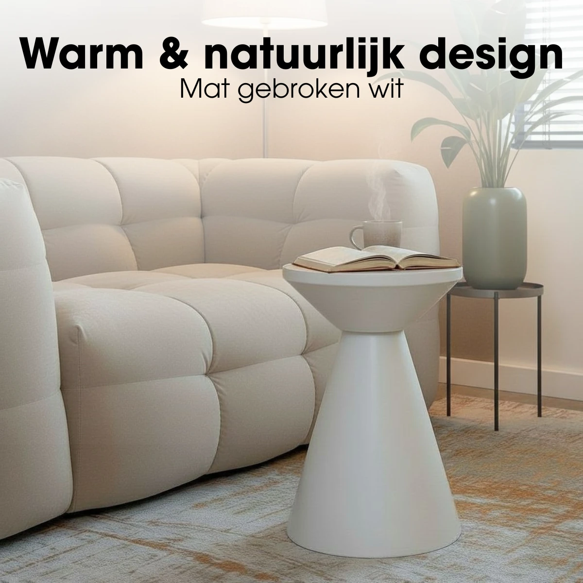 Side table Jim Off-white by Mica Decorations