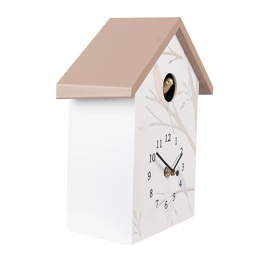 Cuckoo clock 20x10x26 cm white plastic by Clayre & Eef.