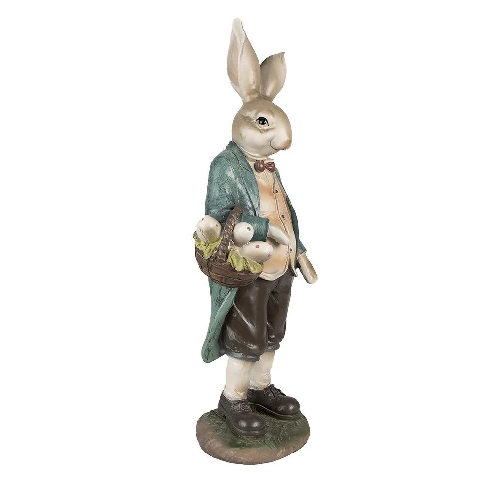 Decoration rabbit 17x10x38 cm by Clayre & Eef.