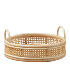Rattan Tray | Round Serving Tray NEIRA Handmade Beige Decorative Tray Ø40 cm by Soeji