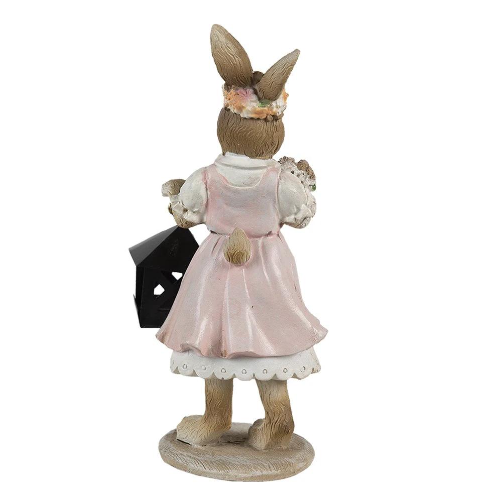 Figur Rosa Beige, Polyresin 7x6x14 cm von Clayre & Eef.