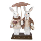 Decoration Statue Rabbit 13x6x16 cm White Plastic by Clayre & Eef.