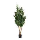 Artificial plant Eucalyptus tree Green by Mica Decorations