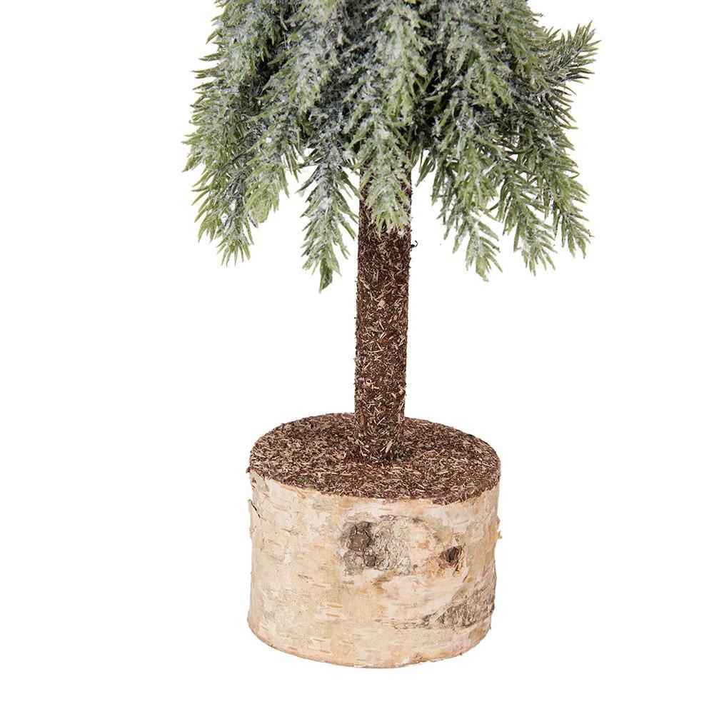 Mini Artificial Christmas Tree Ø 13x50 cm Green Wood by Clayre & Eef.
