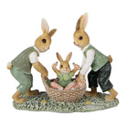 Decoration Statue Rabbit 17x7x14 cm Brown Plastic by Clayre & Eef.