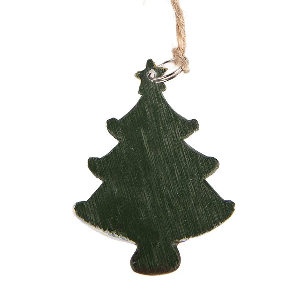 Weihnachtsanhänger Weihnachtsbaum 3x1x5 cm Grün Kunststoff von Clayre & Eef.