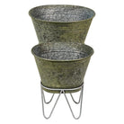Dekorativer Pflanzenhalter (2) 46x38x26/56/37x31x23/43 cm von Clayre & Eef.