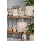 Decoration rabbit 6x6x10/16 cm by Clayre & Eef.