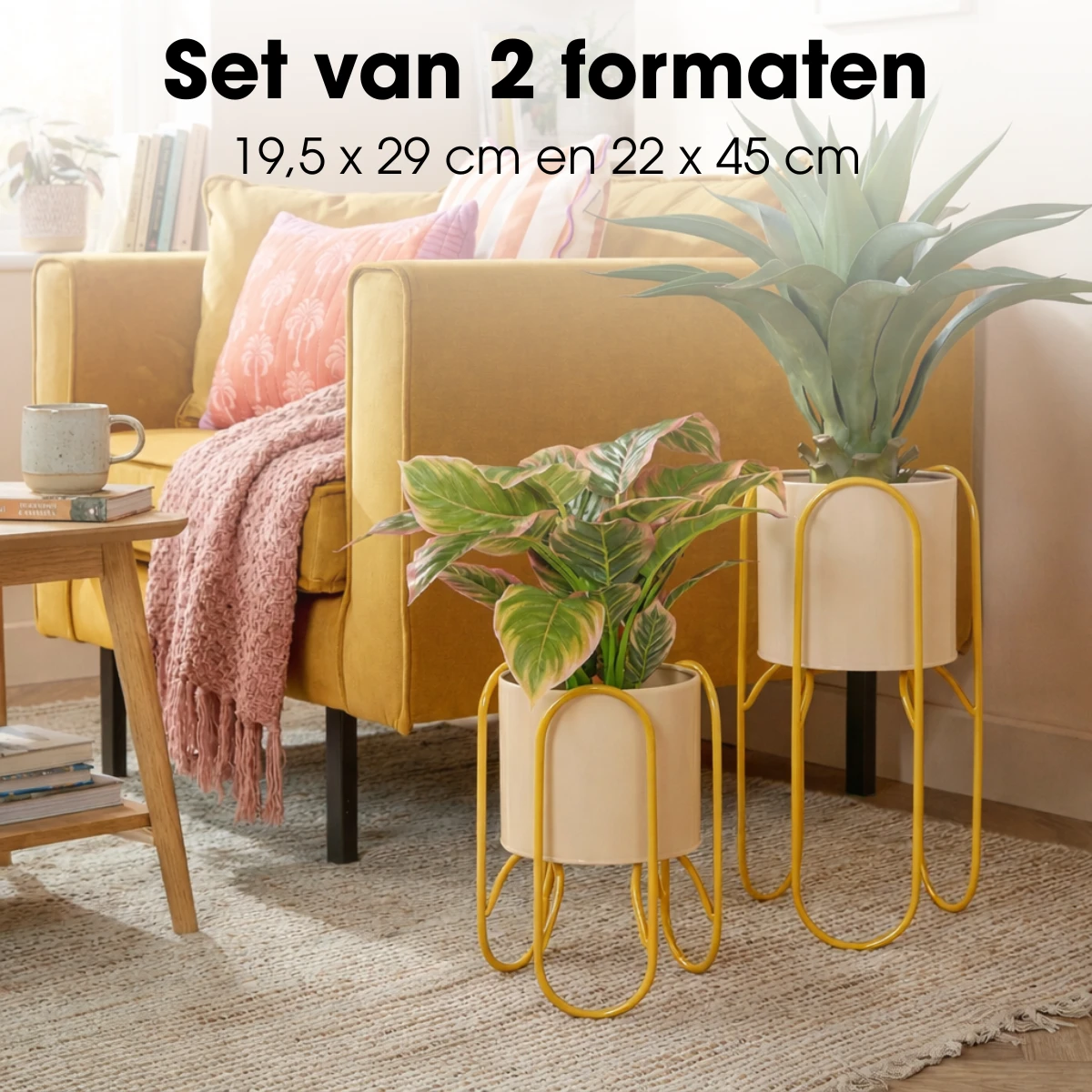 Flowerpot inside Danube Yellow by Mica Decorations