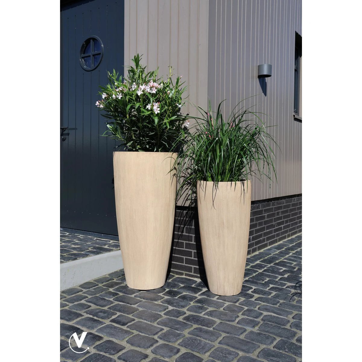 Plantenpot - Java stripe beige by Vase The World