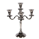 Candlestick 22x22x28 cm Silver-colored Aluminum by Clayre & Eef.