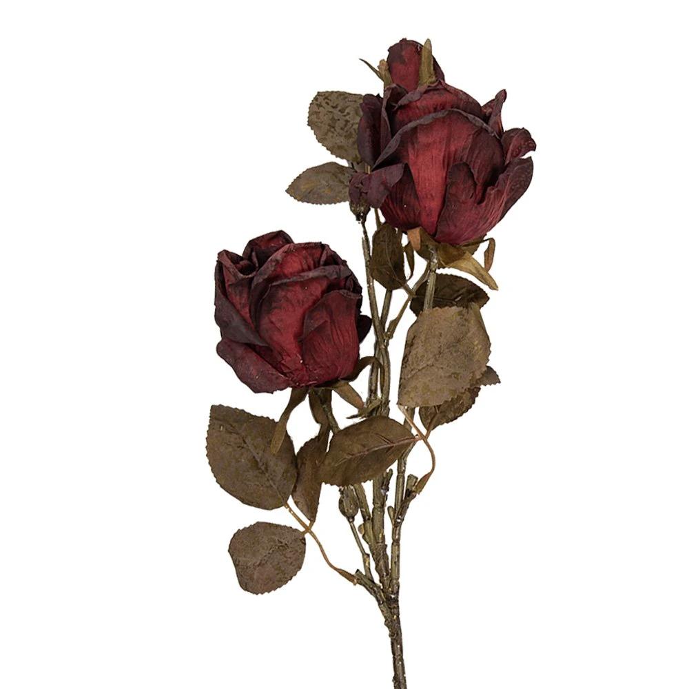 Artificial flower Rose 70 cm Red Plastic by Clayre & Eef.