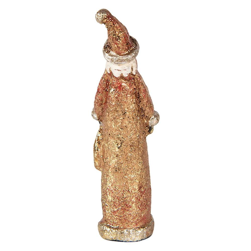 Christmas Decoration Statue Santa Claus 4x3x12 cm Red Plastic by Clayre & Eef.