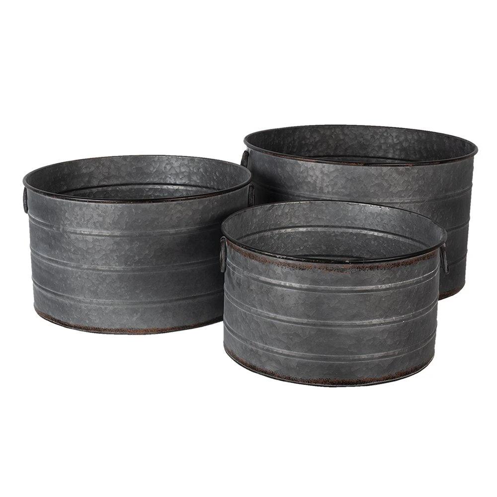 Dekorativer Pflanzenhalter (3) Ø 51x30 / Ø 46x26 / Ø 41x23 cm von Clayre & Eef.