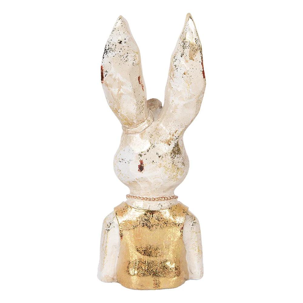 Decoration image rabbit 29 cm white plastic by Clayre & Eef.