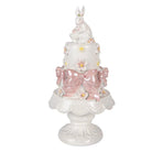Decoration Image Cake Ø 15x29 cm White Plastic by Clayre & Eef.