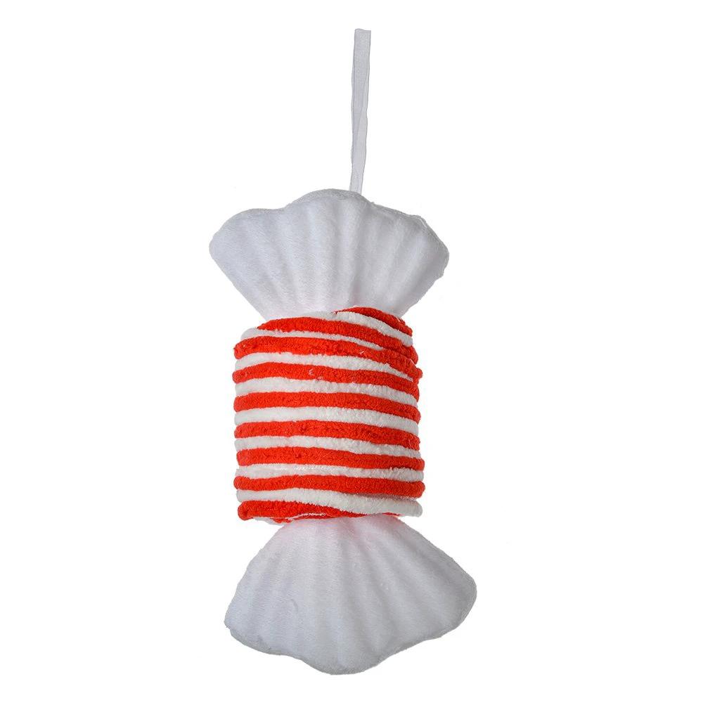 Christmas pendant 11x8x20 cm white red synthetic by Clayre & Eef.