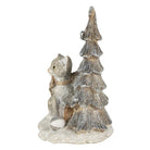 Dekorationskatze am Weihnachtsbaum LED 12x9x16 cm von Clayre & Eef.